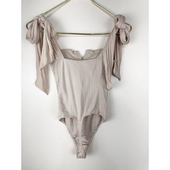 Free People Sz XS Intimately Women’s Ivory Lola Bodysuit Fairy Coquette - Picture 4 of 5